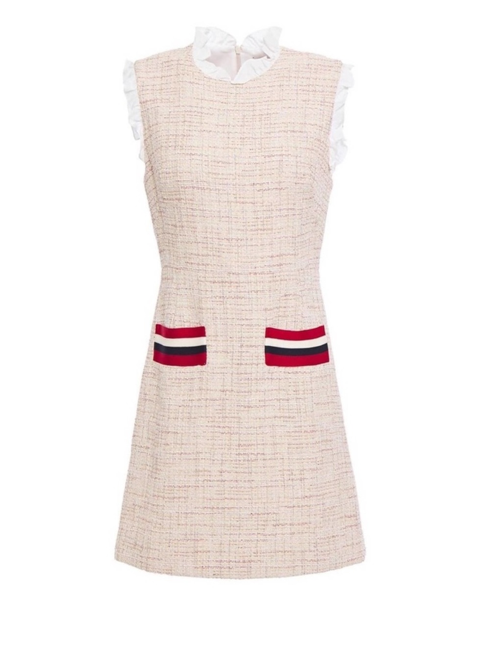 Sandro Morgan Ruffled Tweed Mini Dress size FR 36/US 4 - Picture 2 of 9